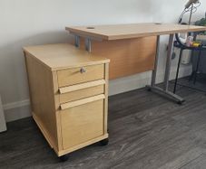 Office desk and cabinet