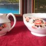 Vintage Plant Tuscan Imari 15 Piece Gold Gilt Tea Set For 4 Person Setting Made In England Image 6