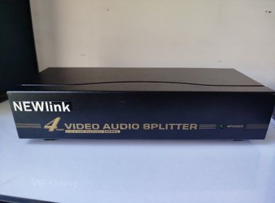 newlink 4 port video audio splitter