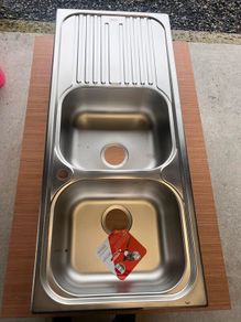 Kitchen sinks. Stainless steel Italian branded