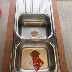 Kitchen sinks. Stainless steel Italian branded