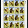 1999 Ireland Extinct Animals (30p Mammonth & Giant Deer & 45p Wolves & Bear) Stamp Sheetlet Plate 1A1A1A1A Mint Never Hinged (MNH) Image 3