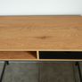 Oak desk with 1 drawer and 1 shelf | black steel legs | Brand New Image 2
