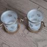 Decorative Pair of Candle Holders with Metal Stand Image 6