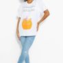 Funny halloween pumpkin maternity white t-shirt top Image 2