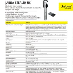 JABRA STEALTH UC Bluetooth mono headset