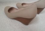 Cream Wide Fitting Wedge Heel