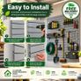 Heavy Duty PVC Garage Slatwall Panels 4ft x 4ft Grey Wall Storage Organiser Image 2