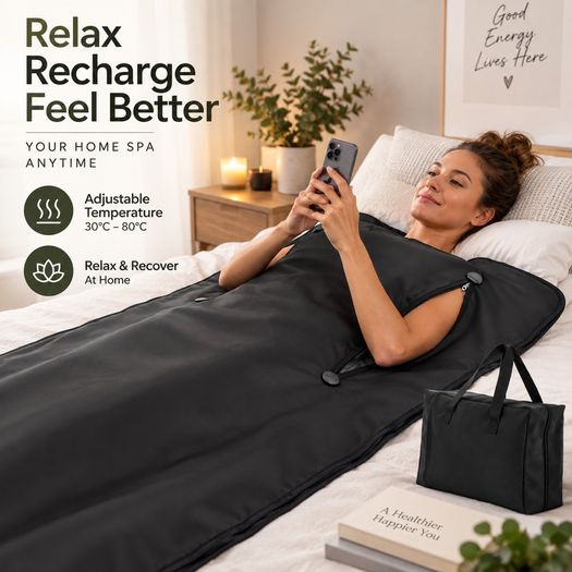 Portable Infrared Sauna Blanket with Arm Openings