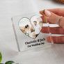 Personalised Heart Photo Upload Small Glass Ornament Image 2