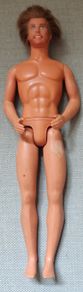Vintage 1968 Mattel Ken Doll with Rooted Brown Hair, Blue Eyes