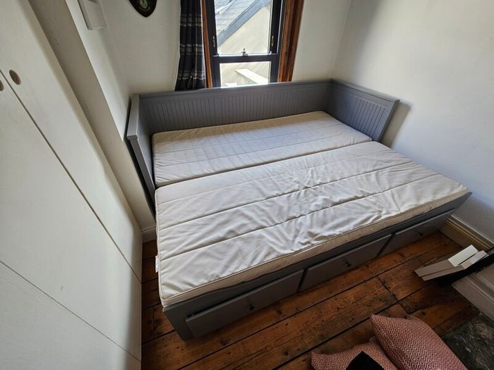 IKEA HEMNES day-bed with 3 drawers, grey finish