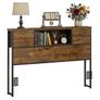 Double Bed Headboard with Storage, Freestanding Headboard with 4 Fabric Drawers & Shelves, Adjustable Bed Frame Connectors, Bedroom Storage Headboard Image 2