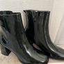 Marco Tozzi Forest Green Patent Ankle Boots Image 4