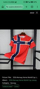 Norway 2026 World Cup jersey