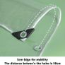 Transparent Tarpaulin, 420 g m Pvc Clear Tarpaulin Waterproof Heavy Duty Clear Pvc Tarp With Eyelets Gazebo Side Panels Tear With Cable Ties, Elastic Ropes, Ties 4 by 4m Image 6