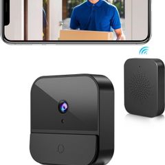 BETTERMO M1 Wireless Video Doorbell with Camera, 1080P WiFi Security Camera with Built-in Battery, 2.4G WiFi Video Doorbell with Night Vision / 2-Way Audio / Supports SD Card Storage with Chime
