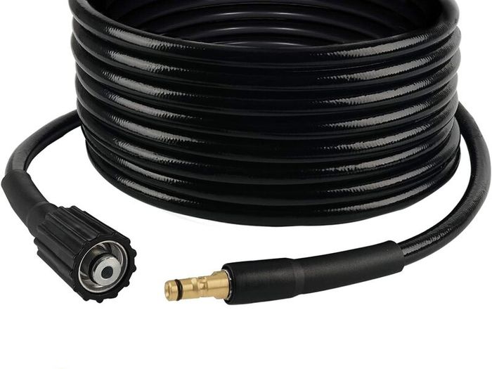 High Pressure Washer Hose Tube Water Pipe Cleaning Replacement for Karcher M22 Screw Thread and C-Clip Type Model (10M)