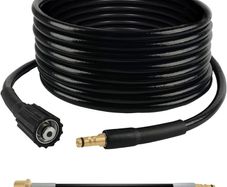 High Pressure Washer Hose Tube Water Pipe Cleaning Replacement for Karcher M22 Screw Thread and C-Clip Type Model (10M)