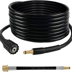 High Pressure Washer Hose Tube Water Pipe Cleaning Replacement for Karcher M22 Screw Thread and C-Clip Type Model (10M)