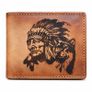 Genuine Leather Wallet for Men Native American & Wolf Design Wallet Western Bifold Wallet Image 3