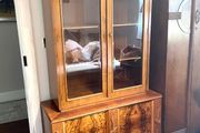 Vintage Tall Lockable Display Cabinet / Sideboard