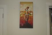 African themed canvas painting