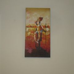 African themed canvas painting
