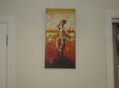 African themed canvas painting