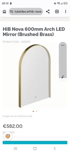 HiB Nova mirror brushed brass
