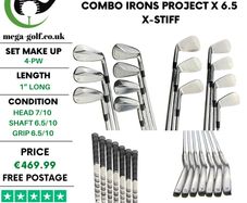 Taylormade P7MC / P7MB 2020 Combo Irons / 4-Pw / Project X 6.5 X-Stiff