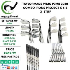 Taylormade P7MC / P7MB 2020 Combo Irons / 4-Pw / Project X 6.5 X-Stiff