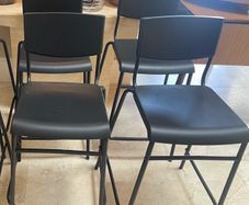 4 x Black Kitchen Breakfast Bar Stools - Can Deliver