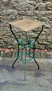 Vintage wrought iron & brass pedestal