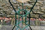 Vintage wrought iron &amp; brass pedestal