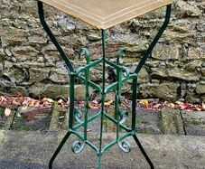 Vintage wrought iron & brass pedestal