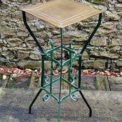 Vintage wrought iron & brass pedestal