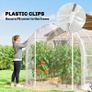 6m Garden Tunnel Greenhouse tunnel greenhouse 195x295x195cm galvanized steel frame, 150 g/m PE cover transparent Image 5