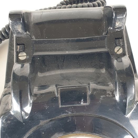 1970s black rotary dial telephone PROP