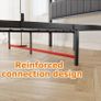 King Size Bed Frame with Storage Headboard, Metal Upholstered Image 2