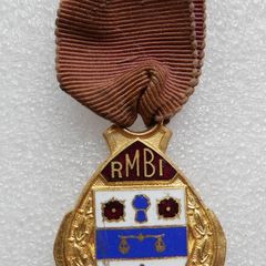 Vintage 1957 Royal Masonic R.M.B.I. Steward Enameled Medal / Badge