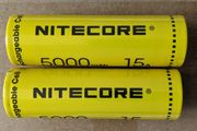 2 x Genuine Nitecore 21700 Li-ion batteries (5000mAh)
