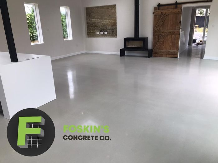 Polished concrete flooring