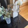 Heavy glass vase & candle stand Image 2
