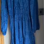 H&M Blue Backless Borderie Anglaise Midi dress Size Small BNWT Image 2