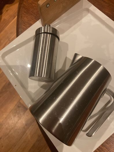 Zack 18 - 10 Stainless Steel Jug and Matching Sugar Holder with funnel