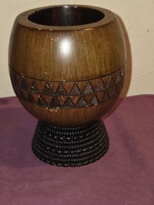 Soul Journeys Carved Wooden Bowl