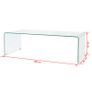 Coffee Table Tempered Glass 100x48x33 cm Clear Image 2