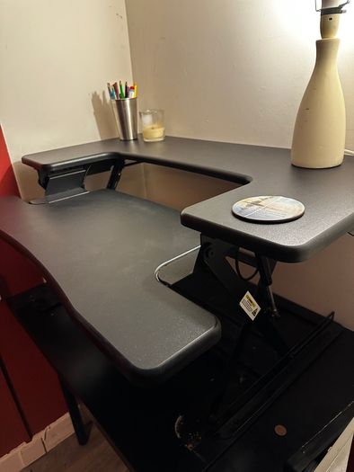 Standing Desk with adjustable height, Halter ED-600 Black