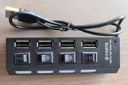USB Hub / Splitter with 4 switches